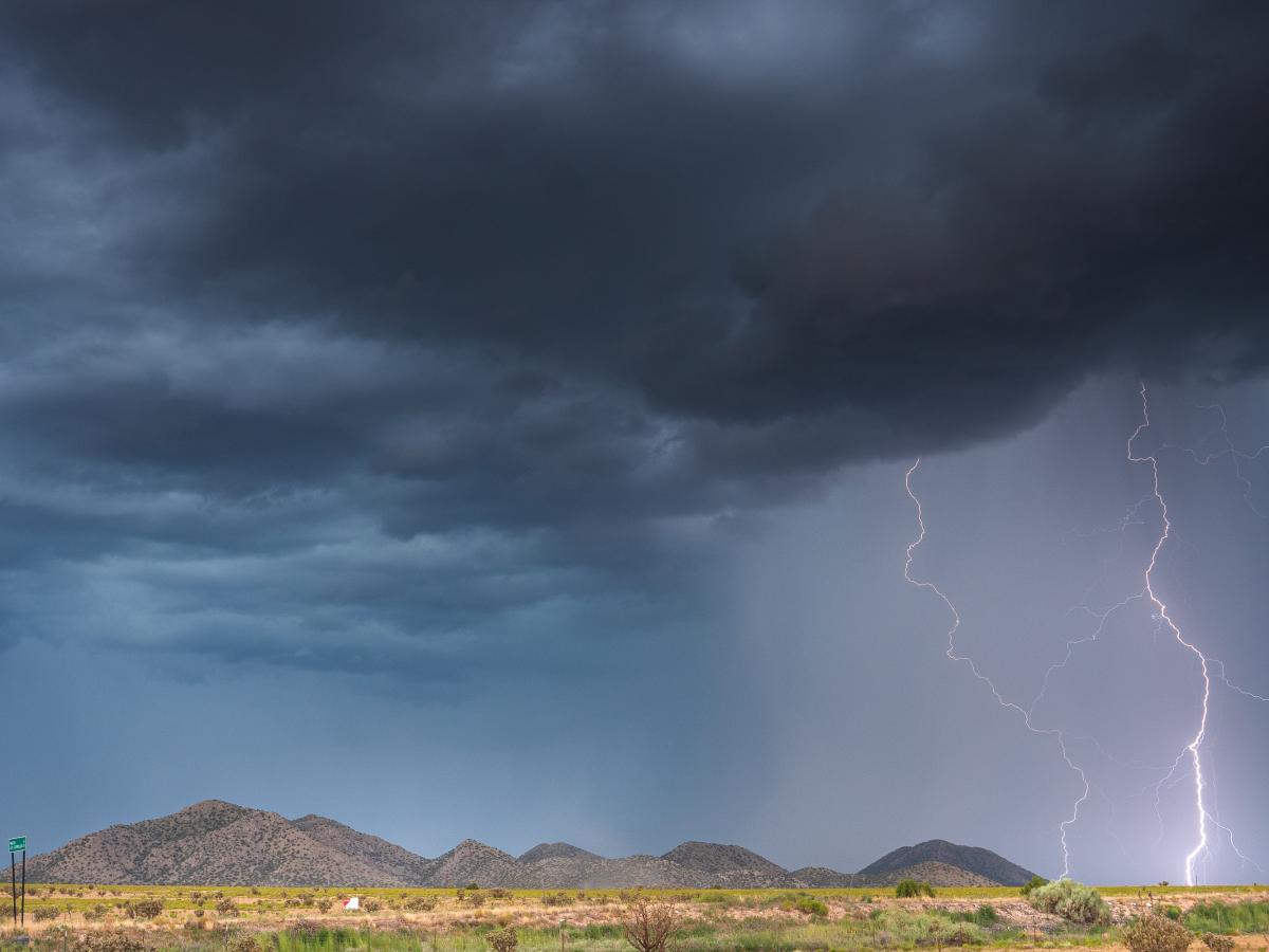 lightning across the Sonoran Desert